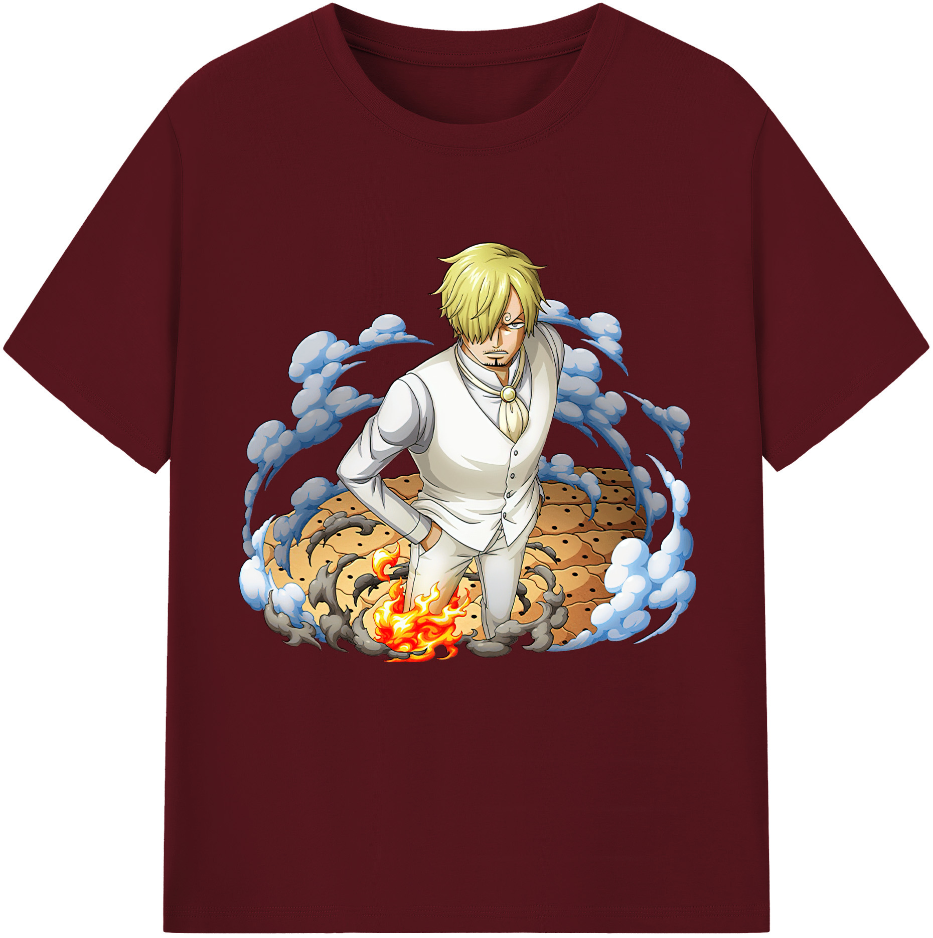 ワンピース サンジ ONE PIECE Sanji 綿100％半袖Tシャツ（フロントプリント）